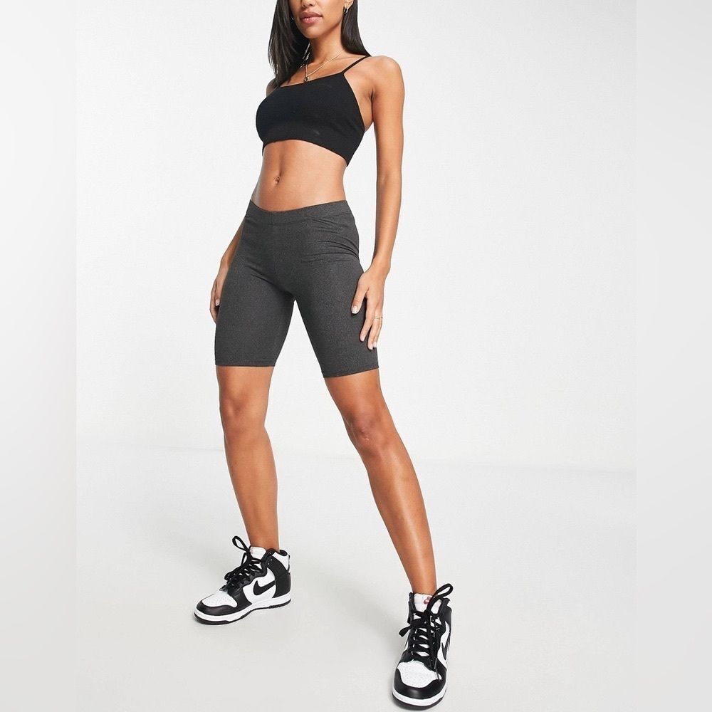 Brave Soul Dark Gray Biker Shorts Athleisure Basics Medium